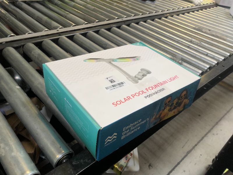 Photo 1 of ?Original? Solar Pool Fountain with 10-Color 4-Mode LED Lights – Auto Light Sensing, Above/Inground Pool Fountain Solar Lights with Remote, Dual-Head Adjustable Sprinkler, Cooling 6-15 Degrees