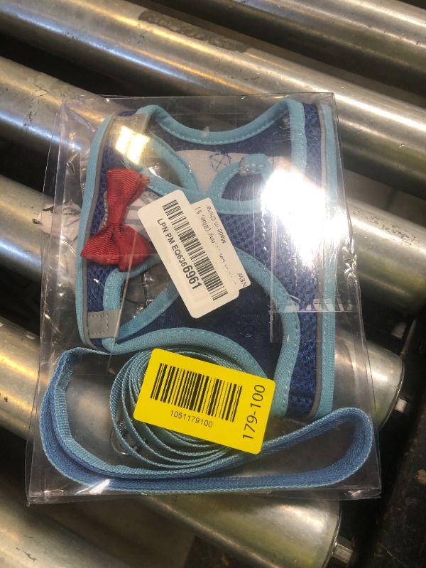 Photo 1 of NCMAMA Cat Vest Harness and Leash Set for Walking Escape Proof, Adjustable Kitten Harness Breathable Mesh with Reflective Strips Harness for Kitty Puppy Bunny (Blue, S)