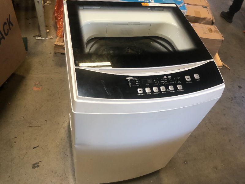 Photo 1 of BLACK+DECKER 3.0 Cu. Ft. Portable Washer, 26.5 lb. Capacity Washing Machine, 6 Cycles, Quick Connect Sink Adapter and Drain Hose Included, Transparent Lid & LED Display, BPW30MW, White
