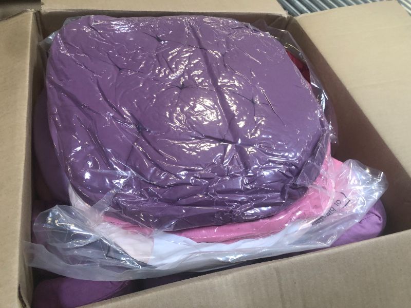 Photo 1 of Tinideya 24 Pcs Round Floor Cushions Floor Pillows Meditation Seat Pillows Flexible Seating for Adults Kids, Chair Cushions for Classroom, Nursery, Living Room, Yoga(Medium 15.7 Inch,Pink-Purple)