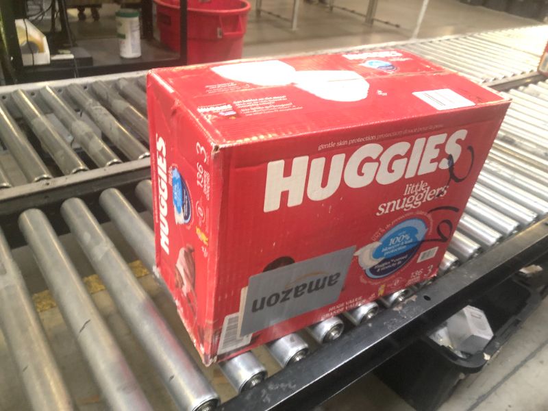 Photo 1 of Huggies Size 3 Diapers, Little Snugglers Baby Diapers, Size 3 (16-28 lbs), 136 Count
