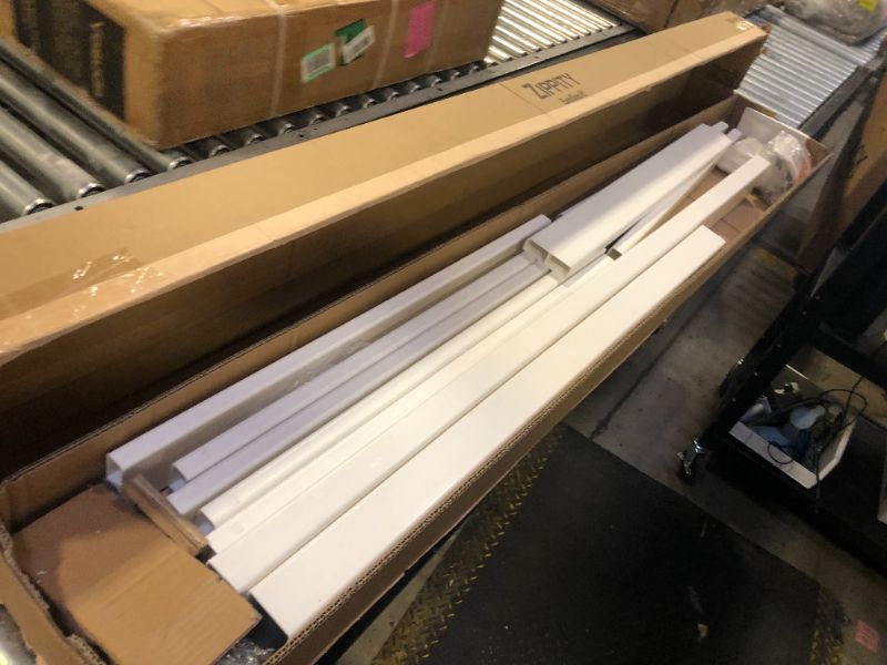 Photo 1 of 3ft H x 6ft W (1 Panel + 1 Post) No Dig Zippity Newport Fence Kit, White Vinyl Picket Fence, Easy Install Outdoor Fence for Backyard or Patio, DIY Decorative Fencing, ZP19002
