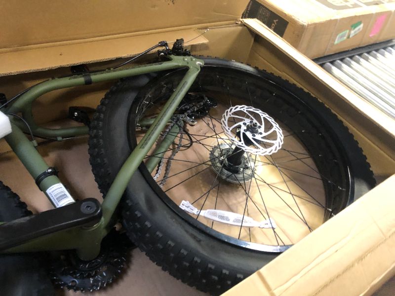 Photo 1 of Mongoose Argus Trail Fat Tire Mountain Bike for Adult Men Women, 26-Inch Wheels, Mechanical Disc Brakes, 15-Inch Small Aluminum Hardtail Frame, 16-Speed, Green