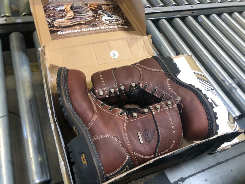 Photo 1 of GEORGIA BOOT AMP LT Low Heel Logger Composite Toe Waterproof Work Boot, Crazy Horse, Size 9(M)