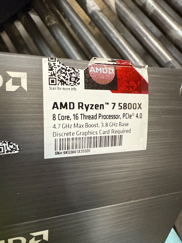Photo 1 of AMD Ryzen 7 5800X 8-core, 16-thread unlocked desktop processor