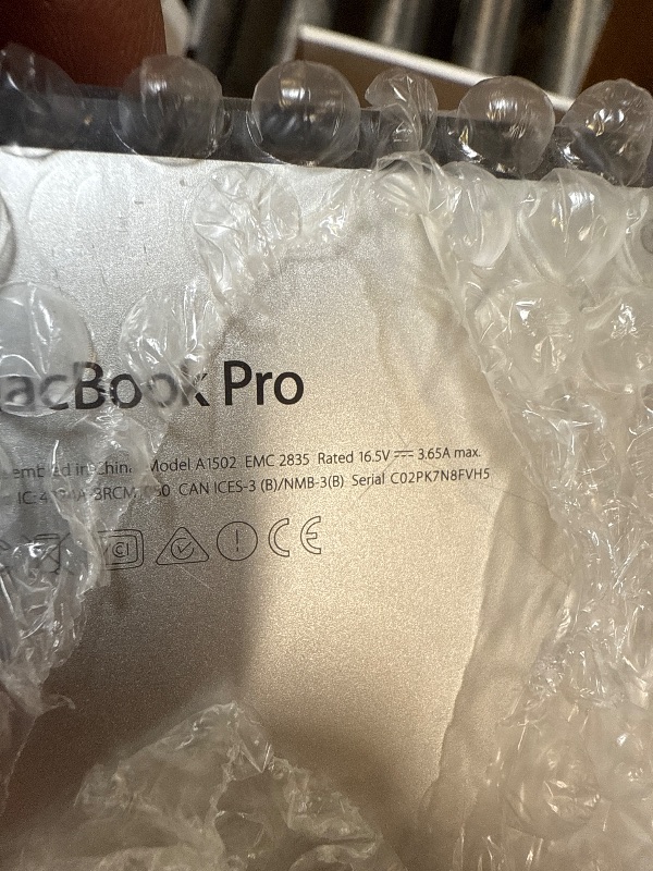 Photo 1 of Apple MacBook Pro 13.3in Retina Laptop Intel i5 Dual Core 2.6GHz 8GB 128GB SSD - MGX72LL/A (Renewed)