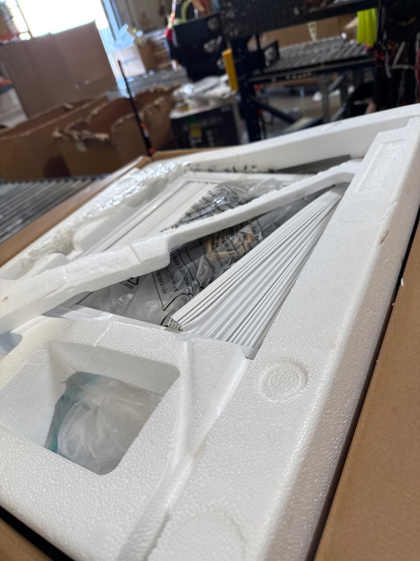 Photo 1 of Midea 12,000 BTU Smart Inverter Air Conditioner Window Unit with Heat and Dehumidifier – Cools up to 550 Sq. Ft., Energy Star Rated, Quiet Operation, Electronic Controls, Remote Control, White