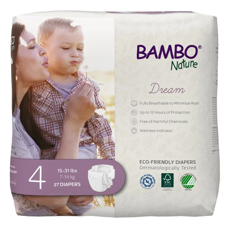 Photo 1 of Bambo Nature Dream Baby Baby Diaper Size 4 15 to 31 lbs. 1000016926 162 Ct