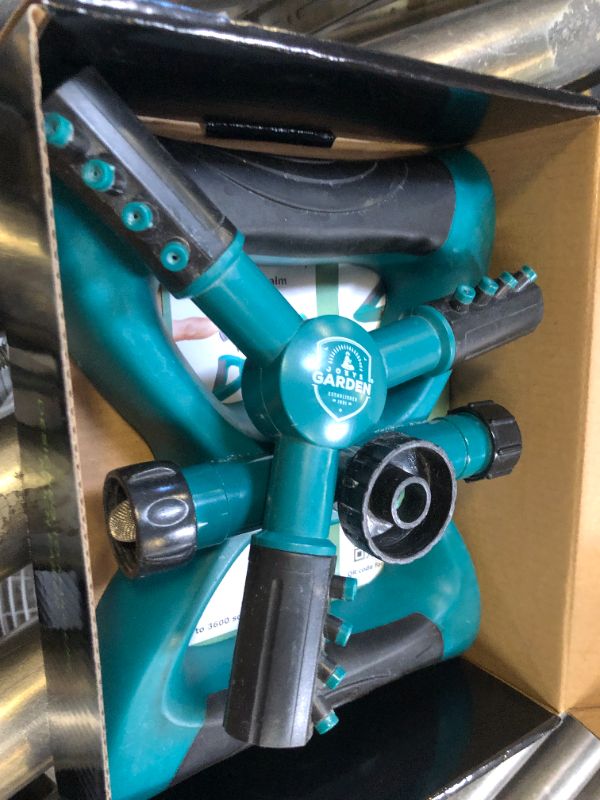 Photo 1 of Joeys Sprinkler for Yard, Rotating Garden Sprinkler for Large Area Coverage, Lawn and Yard Sprinklers (Green)
