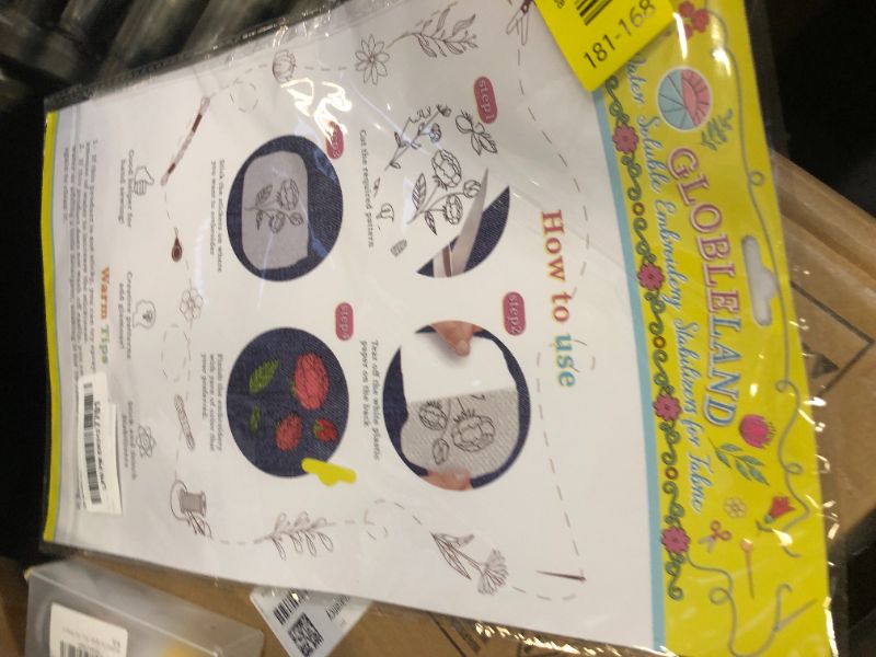 Photo 1 of GLOBLELAND 4 Sheets Cartoon Animal Water Soluble Stabilizer Hand Sewing Stabilizers with Pre Printed Stick and Stitch Self Adhesive Wash Away Stabilizer for Bags Cloth Embroidery Hand Sewing Lover