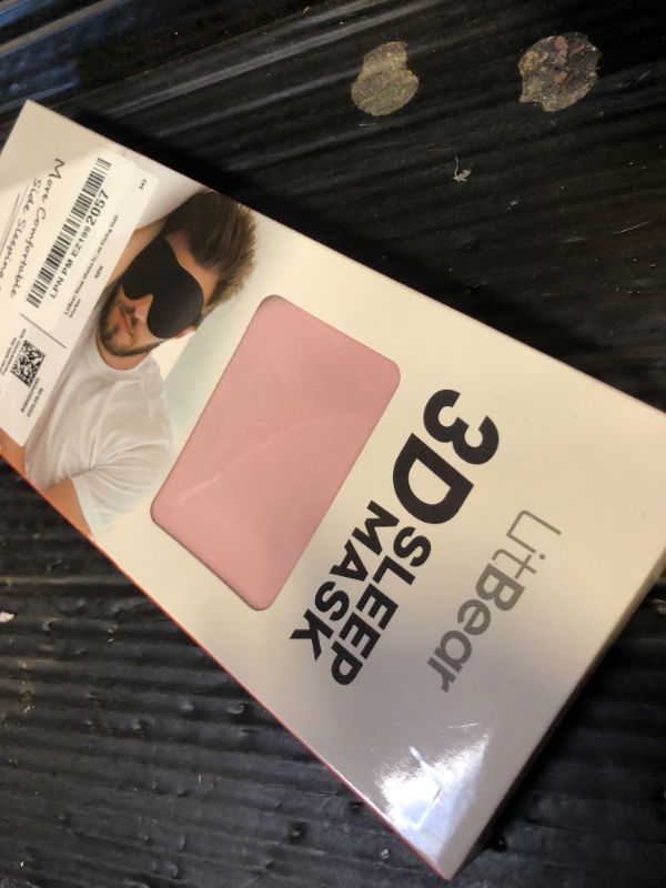 Photo 1 of LitBear Sleep Masks for Women, Pink Eye Mask for Sleeping, Comfortable Night Sleeping Mask, Soft Contoured Eye Cover for Sleeping with Elastic Strap for Side Sleeper Men Flying Shift Worker