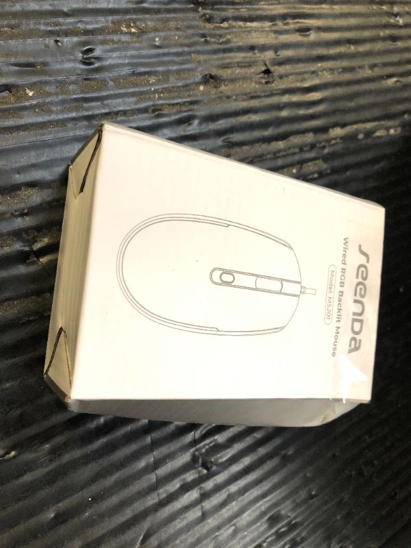 Photo 1 of Seenda Wired Mouse - USB Computer Mouse with RGB Backlit Optical LED, Attached USB Cord for Laptops, Notebooks, Chromebook - Purple