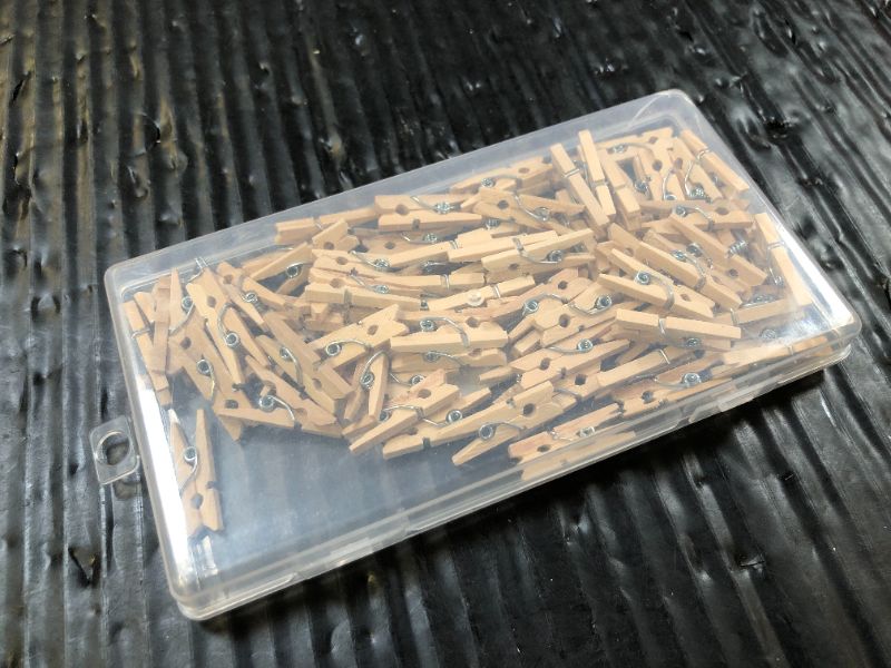 Photo 1 of DECORA Sturdy 1 Inch Mini Wooden Craft Clothespins 50pcs