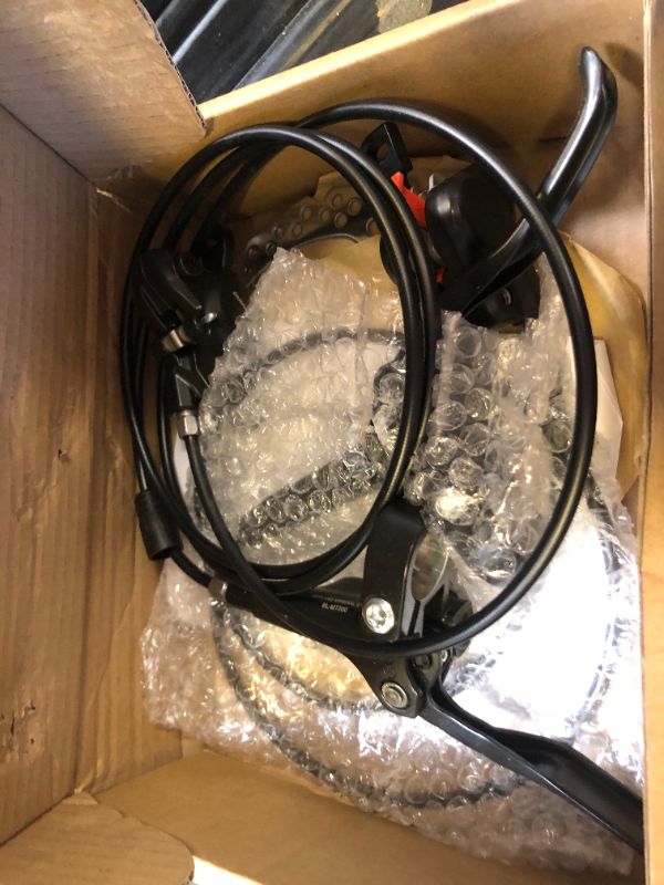 Photo 1 of Zmgdrm MT200 MTB Hydraulic Disc Brakes Set with RT26 180mm Rotors Left Front 800mm Right Rear 1550mm Mountain Bike Hydraulic Brake Mountain Bike Bicycle Disc Brake 2 Piston