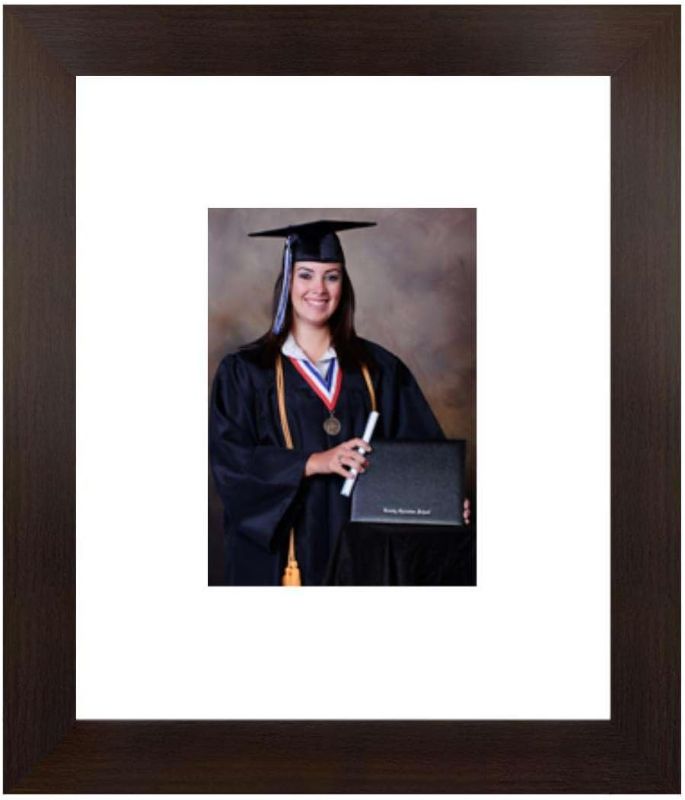 Photo 1 of Celebration Frames 5x7 Manhattan Espresso Photo Frame with White Mat
