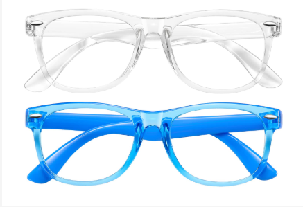 Photo 1 of Okany Blue Light Glasses for Kid23 Pack Blue Light Blocking Glasses for Teen Boys Girls Age 3-10,Computer Screen Gaming TV Phone Glasses Anti Glare,UV & Eye Strain (Grey Black+Transparent+Blue)