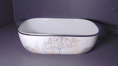 Photo 1 of  CERAMIC ART WASH BASIN TABLE TOP/FLOOR MOUNT (18''X13''X05'') IMP-05.