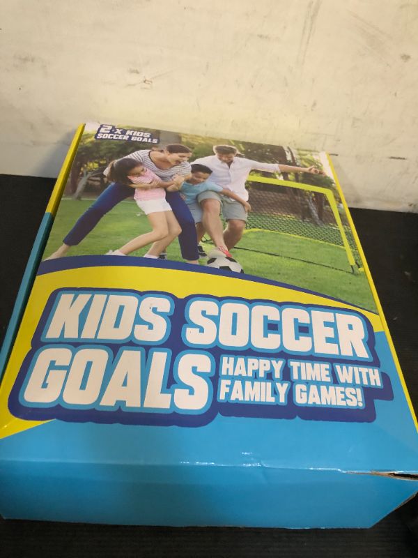 Photo 1 of Kids Soccer Goals for Backyard Set of 2, 6x4 ft Portable Toddler Soccer Goal Training Equipment with Soccer Target, Ball, Cones, Soccer Net for Kids Age 3-5 6-8 8-12 10-12-14 Outdoor Sports Games Gift