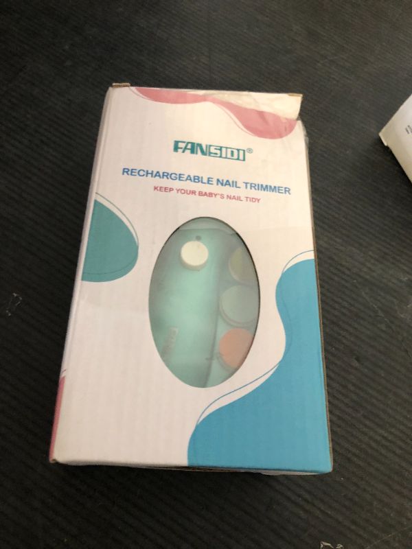 Photo 1 of Rechargeable Baby Nail File, Fansidi Electric Baby Nail Trimmer for Newborn Infant or Toddler Toenail and Fingernail - Girls and Boys Accessory - Extra Replacement Pads Included (Blue)
