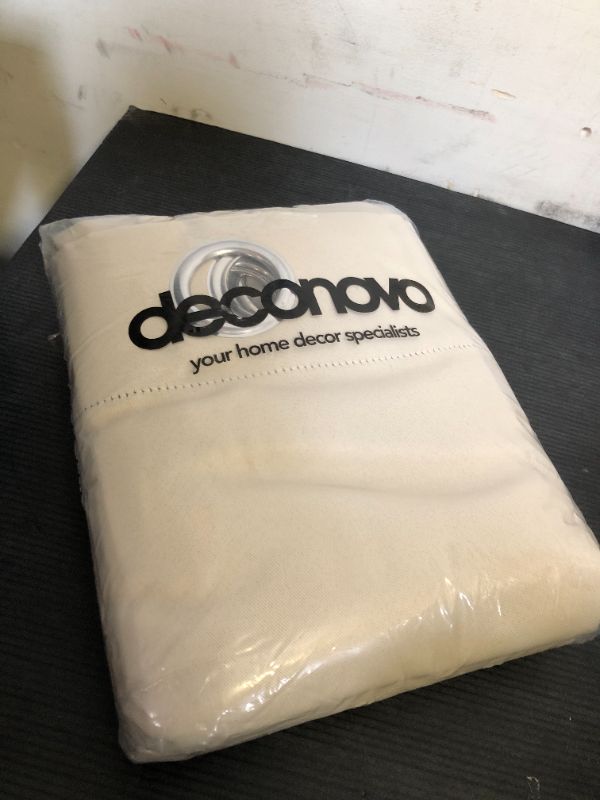 Photo 1 of Deconovo Blackout Curtains, Room Darkening Thermal Insulated Window Drapes, Noise Reducing, Grommet Top, 2 Panels 42W x 84L Inch Machine Washable for Bedroom Living Room Nursery Light Beige