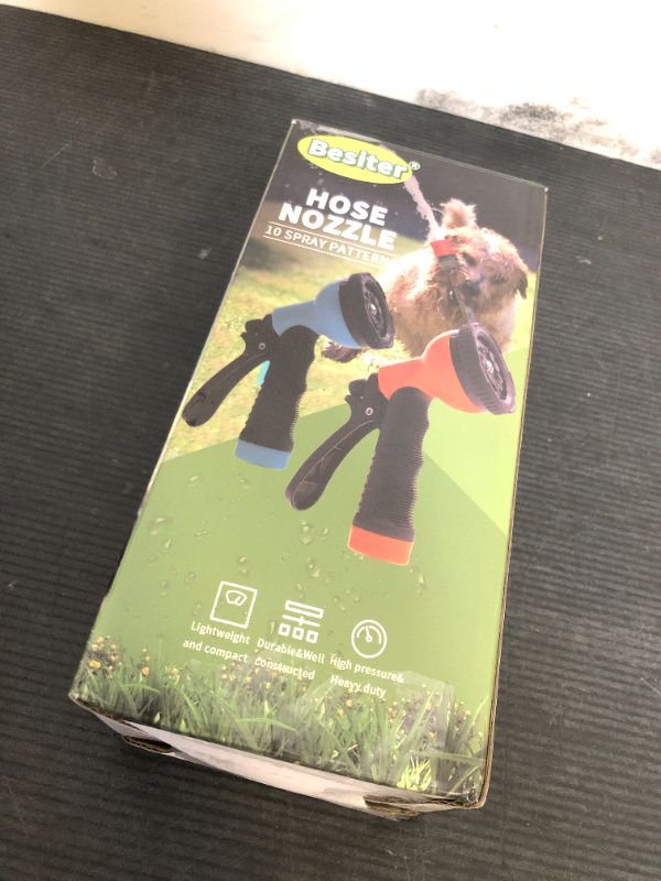 Photo 1 of Besiter Garden Hose Nozzle Sprayer: 2 Pack 10 Watering Patterns Spray Nozzles Heavy Duty Hose Head Hose Attachment