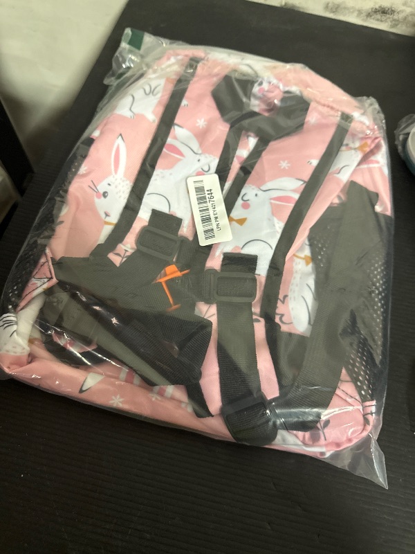 Photo 1 of Toddler Kids Backpack Bunny Rabbit Pattern 12 Inch Preschool Backpack School Bag Mini Casual Daypack for Boy Girl