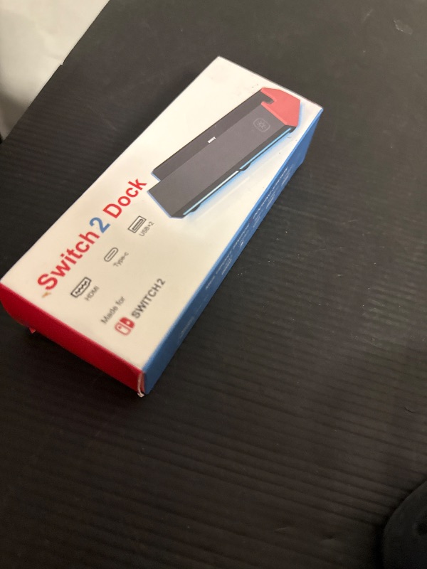 Photo 1 of iPLYGAM Switch 2 Dock for Nintendo Switch 2, Portable TV Docking Station Replacement 4K High Definition HDMI/Type C/USB Port Charging Dock Base with RGB LED Light