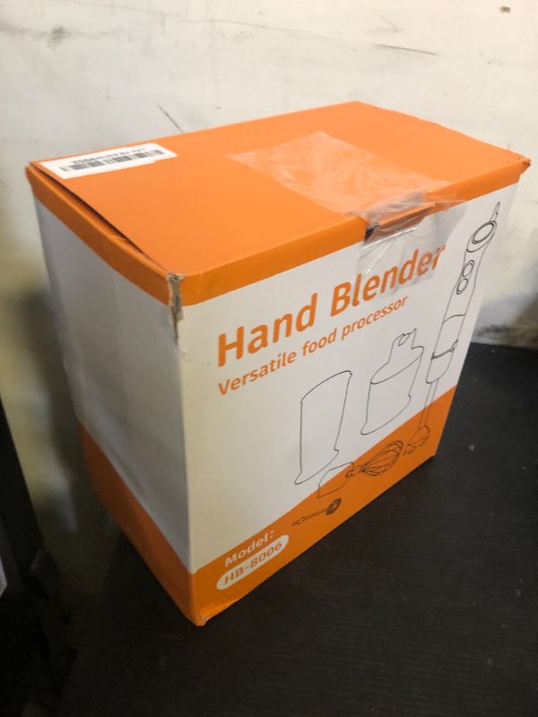 Photo 1 of Immersion Blender Handheld 5 in 1-1100W Scratch Resistant Blender Stick, 12 Speed and Turbo Boost Hand Blender with Chopper Beaker Whisk and Milk Frother for Milkshake Puree Smoothie Food