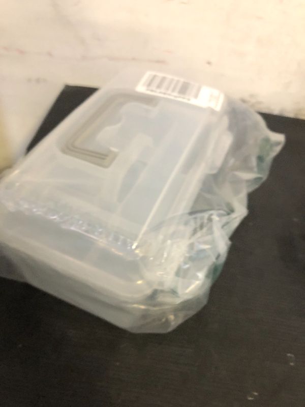 Photo 1 of Tosnail 10-Inch 2 Layers Clear Plastic Craft Organizer Box Storage Container for Sewing, Painting, Arts
