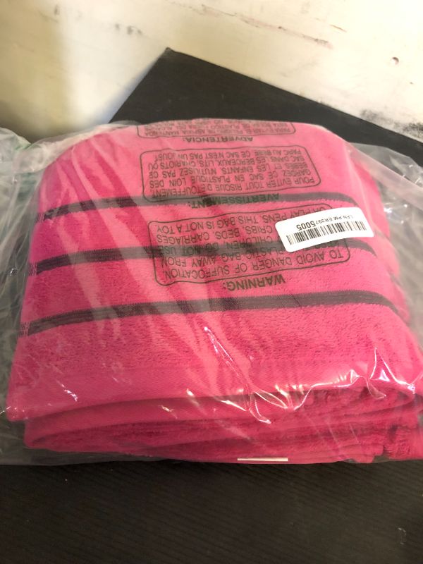 Photo 1 of MyOwn Cotton 2 Pack Oversized Bath Towel Set 28x55 inches, Large Bath Towels, Ultra Absorbant Compact Quickdry & Lightweight Towel, Ideal for Gym Travel Camp Pool - Hot Pink, 71630