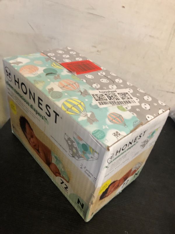 Photo 1 of The Honest Company Clean Conscious Diapers for Delicate Skin | Up to 100% Leakproof | Hypoallergenic, Fragrance Free | Gender Neutral | Club Box, Size Newborn, 72 Count (Prints May Vary)
