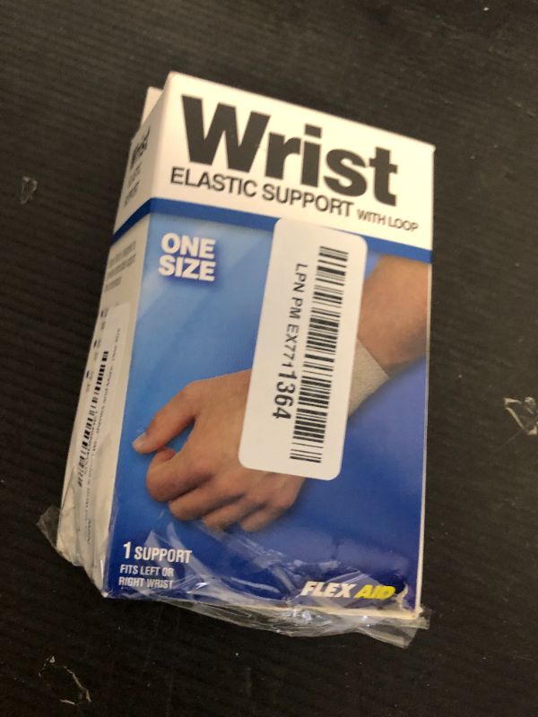 Photo 1 of Flex Aid Wrist Support Wrap- Elastic Support with Loop- Wrist Brace for Carpal Tunnel, Arthritis, Tendonitis, Exercise, Weight Lifting, Calisthenics and More- One Size