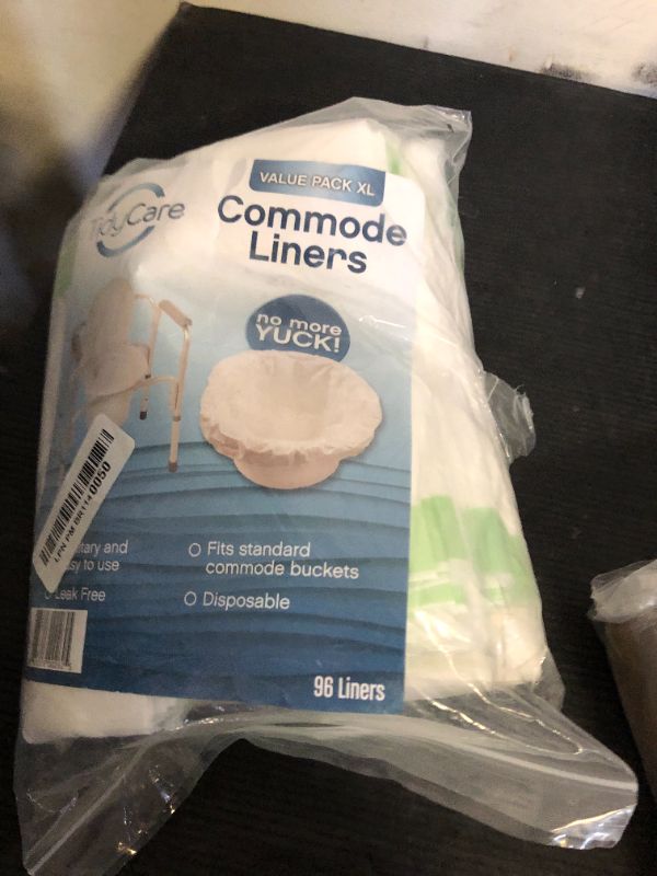 Photo 1 of TidyCare Disposable Bedside Commode Liners for Adult Portable Toilet Chair Seat Bucket and Bedpan | Value Pack of 96 Waste Bags | Universal Fit Liners for Home Medical Care