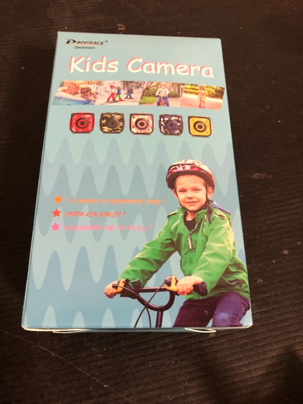 Photo 1 of PROGRACE Kids Waterproof Camera for Boy Toys - Gifts for Boy Waterproof Digital Camera Underwater Video Camera for Kids Age 3-14 Year Old Birthday Presents with 32GB Card