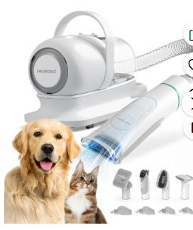 Photo 1 of Neakasa Neabot P1 Pro Dog Grooming Kit with Vacuum, 5-in-1 Low-Noise Pet Clippers, Deshedding Brush