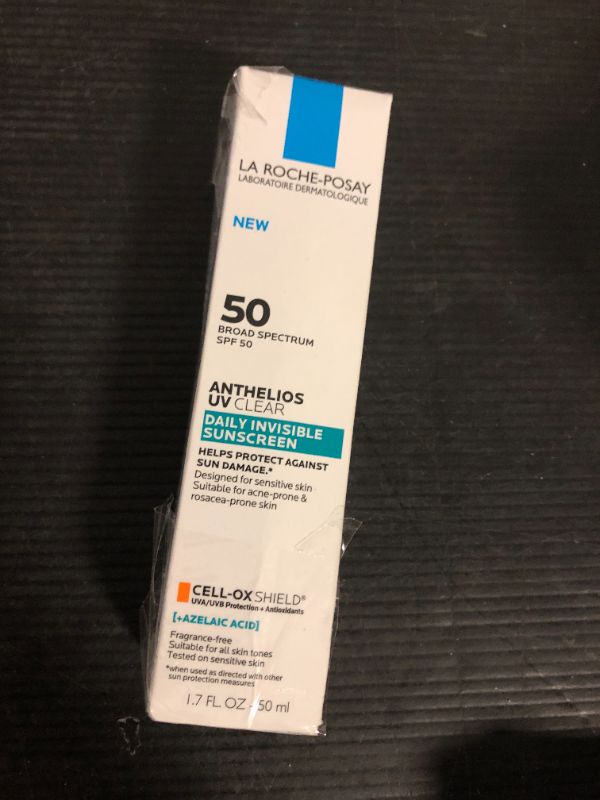 Photo 1 of La Roche Posay Anthelios UV Clear Sunscreen SPF 50, Daily Sunscreen for Face with Azelaic Acid, Broad Spectrum Invisible SPF Protection for Acne and Rosacea Prone Skin