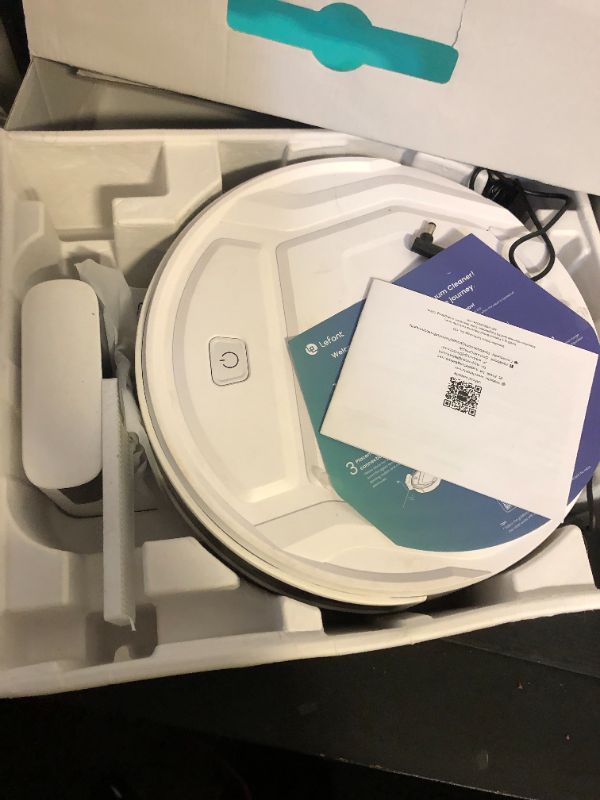 Photo 1 of Lefant M210 Pro Robot Vacuum with 2200 Pa Powerful Suction, 6 Cleaning Modes, 120 Mins Runtime, Quiet, Self-Charging, Voice Control, Ideal for Pet Hair and Hard Floor, White