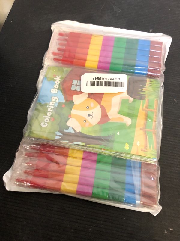 Photo 1 of BenLouis 12 Farm Animals Mini Coloring Books Kids with 12 Stacking Crayons Cow Horse Barn Party Favors Small Activity Books Bulk for Kids Farm Birthday Party Gift Goodie Bag Stuffers