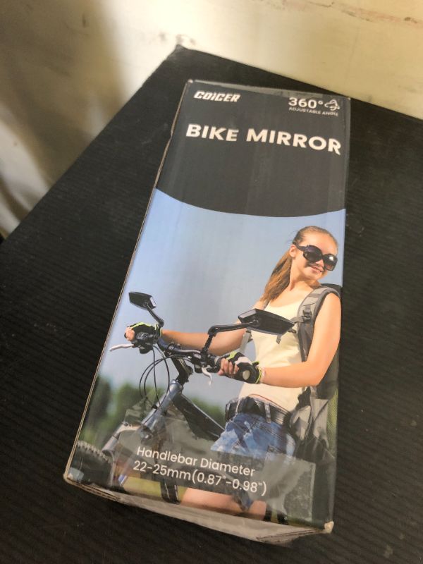 Photo 1 of 2pcs Bike Mirror Handlebar Mount 360° Adjustable, Wide Rear View Mirror Bicycle Mirrors for Handlebars with Scratch Resistant Glass, Bike Rear View Mirror for Scooter, Motorcycle, Bike Accessory