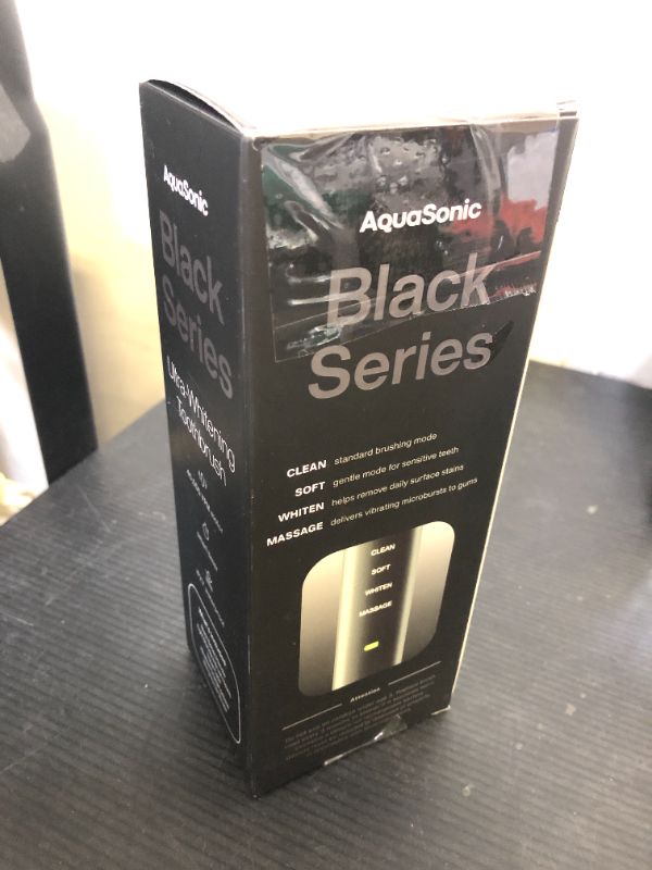 Photo 1 of Aquasonic Black Series Ultra Whitening Toothbrush – ADA Accepted Electric Toothbrush- 8 Brush Heads & Travel Case – 40,000 VPM Electric Motor & Wireless Charging - 4 Modes w Smart Timer
