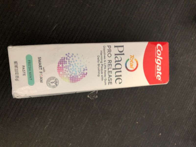 Photo 1 of Colgate Total Plaque Pro Release Fresh Mint Toothpaste, Anticavity Fluoride Toothpaste, Fights Plaque, Bad Breath, Tartar Buildup, and Helps Protect Teeth from Sensitivity, 3.0 oz