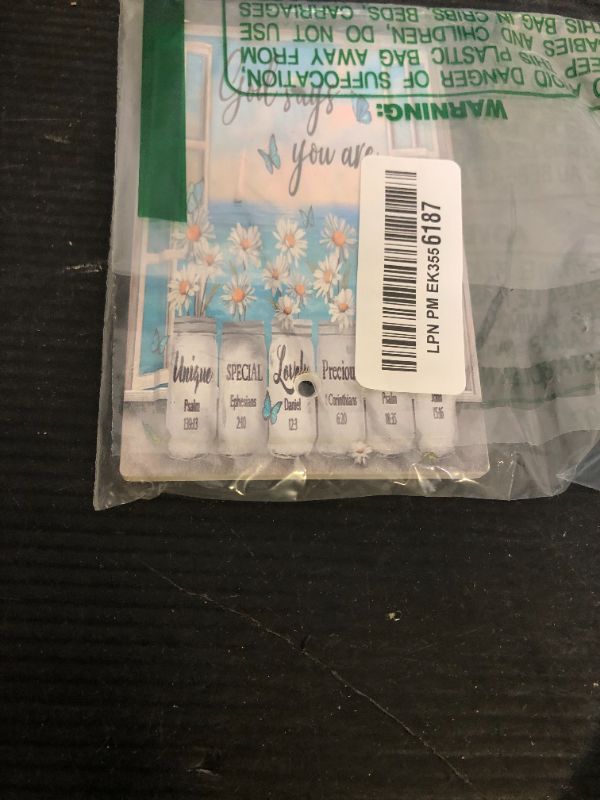 Photo 1 of White Daisy Flower in Vase 1 Gang No Device Light Switch Cover Decorative Christian Inspirational Window Single Blank Electrical Wall Plate Blue Sea Butterfly Floral Switchplate Faceplate for Bathroom