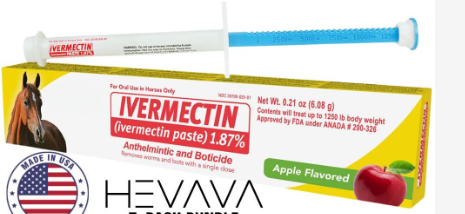 Photo 1 of Ivermectin Horse Paste Apples Flavored, 6.08 g 1.87%- Horse Dewormer Oral Equine Wormer for Horses - Includes 3 Syringes with Adjustable Dosage Control