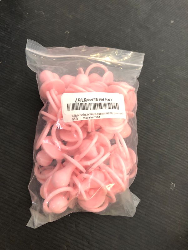 Photo 1 of 36 Plastic Pacifiers for Baby Shower Game, 2.75’’ Baby Shower Pacifiers, Pink Pacifiers Baby Shower Decoration DIY, Gender Reveal Party Table Scatter/Baby Shower Party Favors (Pink)
