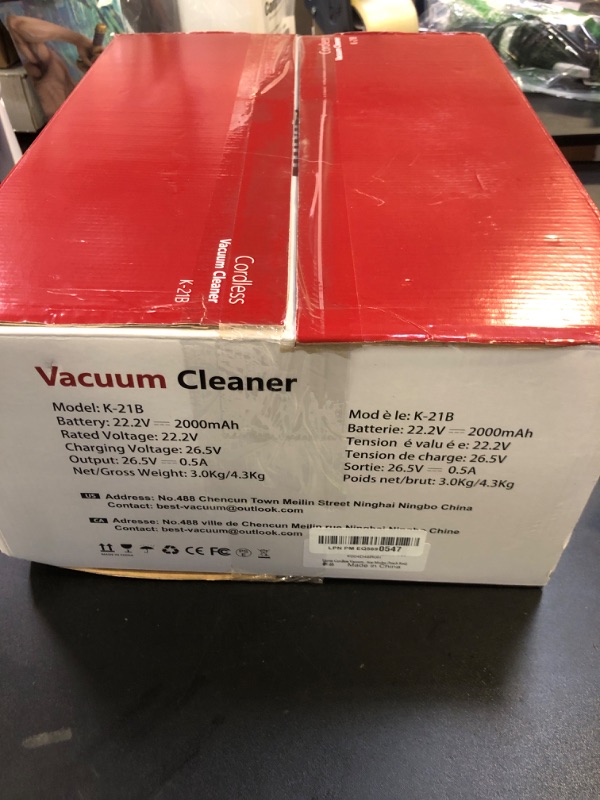 Photo 1 of Ljuren Cordless Vacuum Cleaner, 85,000PRM Upgraded Dual Suction Cordless Stick Vacuum up to 35mins Runtime, Lightweight Rechargeable Vacuum for Home (Bright Red)
