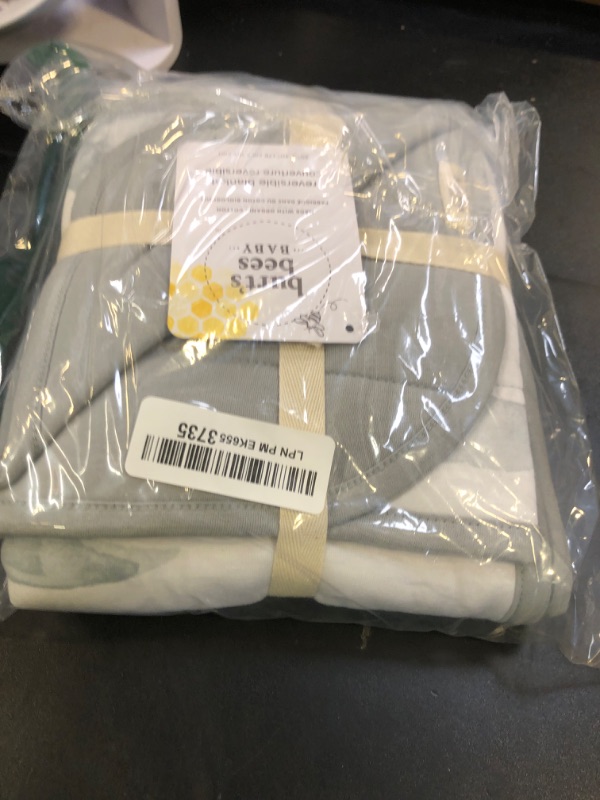 Photo 1 of Burt's Bees Baby Reversible Blanket, Nursery, Stroller & Tummy-Time Organic Jersey Cotton Quilted Infant & Toddler Bedding