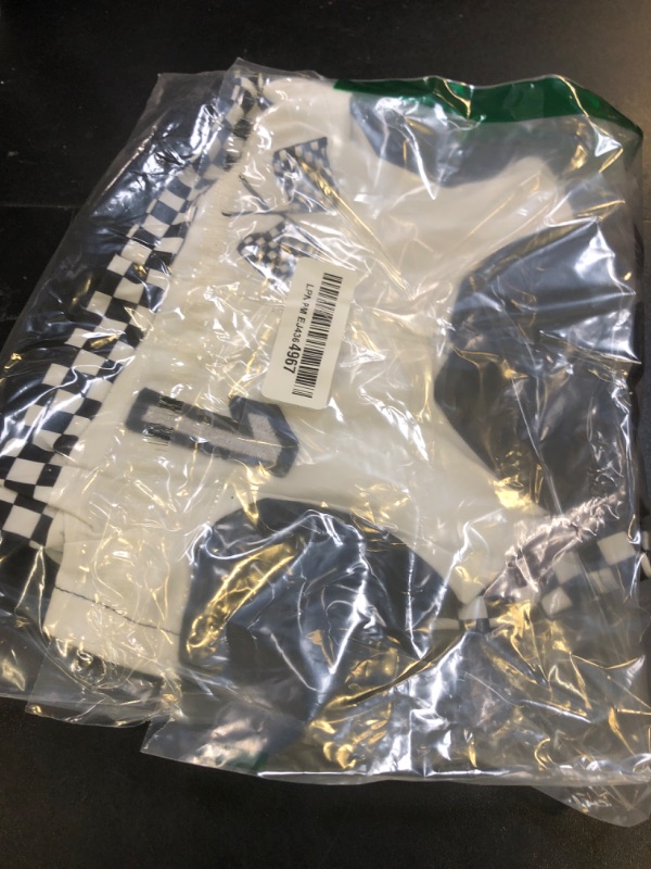 Photo 1 of IBTOM CASTLE First Birthday Outfit Boys Girls Race Car Driver Fast One Birthday Cake Smash Photoshoot Clothes Short Sleeve Racer Romper One Year Old Birthday Party Decoration Black-1 9-12 Months