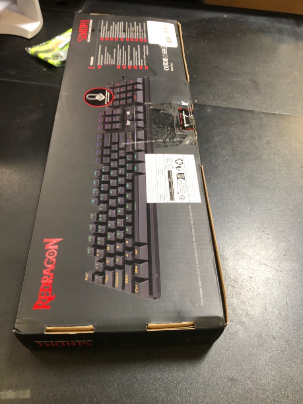 Photo 1 of Redragon Mechanical Gaming Keyboard Wired, 11 Programmable Backlit Modes, Hot-Swappable Red Switch, Anti-Ghosting, Double-Shot PBT Keycaps, Light Up Keyboard for PC Mac