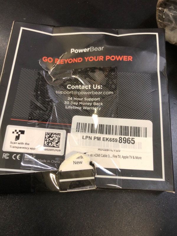 Photo 1 of PowerBear 4K HDMI Cable 3 ft | High Speed Hdmi Cables, Braided Nylon & Gold Connectors, 4K @ 60Hz, Ultra HD, 2K, 1080P, ARC & CL3 Rated | for Laptop, Monitor, PS5, PS4, Xbox One, Fire TV, & More