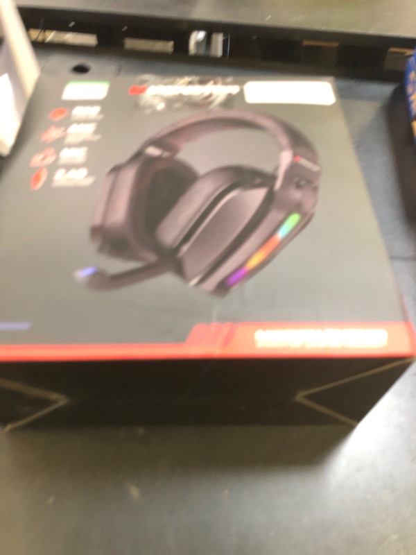 Photo 1 of Monster Mission ANC200 Wireless Gaming Headset, 7.1 Virtual Surround Sound, ANC, Stealth Retractable Mic, 70HRS Battery, 2.4GHz or BT, for PC, PS5, Mobile, 3.5mm Audio Jack (Black)